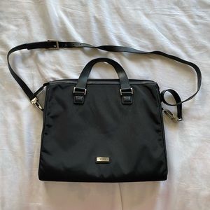 Tumi Ballistic Slim Black Nylon & Leather Slim Laptop Briefcase, Messenger Bag